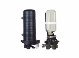 XtendLan Vodotěsná optická spojka, zemní/zeď/stožár, 96 vláken 4x12x2, 4 prostupy, matice, 415x206mm