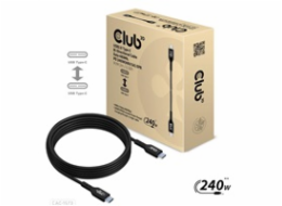 Club3D kabel USB-C, Oboustranný USB-IF Certifikovaný data kabel, Data 480Mb,PD 240W(48V/5A) EPR M/M 2m