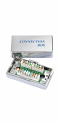 Spojovací box STP Cat5E narážecí, stříbrná