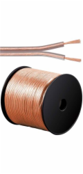 PremiumCord Kabely na propojení reprosoustav 99,9% měď 2x2,5mm2 100m