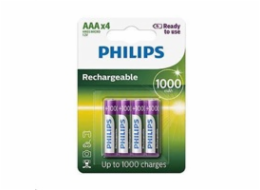 Philips dobíjecí baterie AAA 1000mAh, NiMH - 4ks