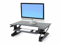 Ergotron WorkFit-T Medium - Nástavec na stůl - tmavě šedá - černá základna - černá, šedá