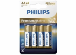 Philips baterie 4x AA (1,5V), řada Premium Alkaline