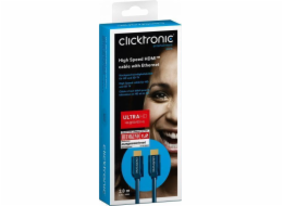 ClickTronic HQ OFC kabel HDMI High Speed s Ethernetem, zlacené, 4K@60Hz, 2m