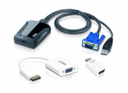 Aten CV211CP-AT Laptop USB KVM Console Crash Cart Adapter IT Kit  