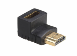 Akyga adaptér HDMI-M/HDMI-F 90°/Duplex/cerná