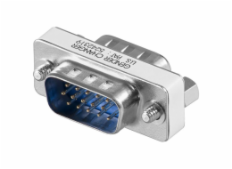 Akyga adaptér D-SUB (15-pin)-M /D-SUB (15-pin)-M/stríbrná