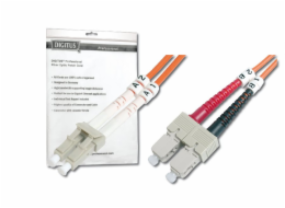 Digitus Fiber Optic Patch Cord, LC to SC Multimode, OM1, 62.5/125 µ, Duplex Length 7m