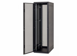 Stojanový rozvaděč 19" 42U (š)800x(h)1000, přední a zadní dveře 80% síto, RAL9005 černý