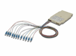 Digitus FO sestřihová kazeta s 12 barevnými Pigtaily LC (UPC), SM OS2 09/125 µ, LSZH