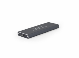 GEMBIRD externí box pro M.2 disky, USB 3.0, hliník, černá