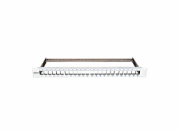 Schrack HSER0240GS 19" patchpanel pro max. 24 keystone,neosazený,1U,RAL 7035