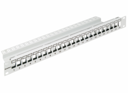 19" patchpanel pro 24 modulu SFA/SFB, neosazený, 1U,RAL 7035