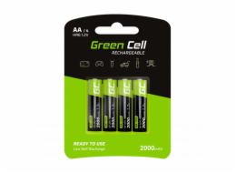 Green Cell Rechargeable Batteries 4x AA HR6 2000 mAh