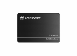 TRANSCEND SSD452K 512GB Industrial (3K P/E) SSD disk 2.5" SATA3, 3D TLC, Aluminium case, 560MB/s R, 520 MB/W, černý