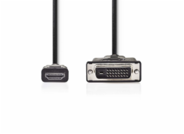 NEDIS kabel HDMI/ konektor HDMI zástrčka - 24 + 1-pinová zástrčka DVI-D/ černý/ blistr/ 3m