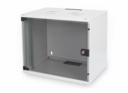 Digitus 12U nástěnná skříňka, SOHO, nesmotovaná 595x540x400 mm, perf. přední dveře, šedá