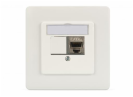 DIGITUS Čelní deska pro moduly Keystone, přímá střední deska 50x50, rám 80x80, 2xkestone