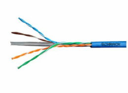 Schrack HSEKU423P4 U/UTP Cat.6 4x2xAWG24 300 MHz, PVC, Eca, 305m, modrý Kabel U/UTP Cat.6 4x2xAWG24 300 MHz, PVC modrý, Eca, 305m