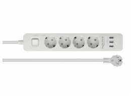 DeLOCK prodlužovací kabel 4-cestný, 3x USB