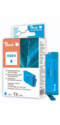 PEACH kompatibilní cartridge HP No.364, new chip, cyan, 6,2ml