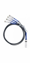 Nvidia Mellanox passive copper hybrid cable, ETH 40GbE to 4x10GbE, QSFP to 4xSFP+, 3m 
