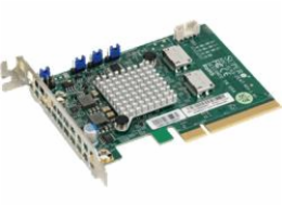 Supermicro AOC-SLG3-2E4T-O Supermicro dual-Port Gen-3 Internal NVMe Host Bus Adapter / retimer (2x Oculink)