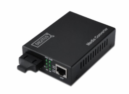 Digitus Media Converter, Singlemode 10/100/1000Base-T to 1000Base-LX, Incl. PSU SC connector, Up to 40km