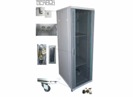 OCRACK 19" OCC-30U-66SBK rozvaděč stojanový 30U/600x600 skleněné dveře