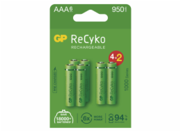 Nabíjecí baterie GP ReCyko 950 AAA (HR03), 6 ks