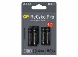 Nabíjecí baterie GP ReCyko Pro Professional AAA (HR03), 6 ks