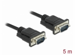 Delock Sériový kabel rozhraní RS-232 Sub-D9, ze zástrčkového na zástrčkový, délky 5 m