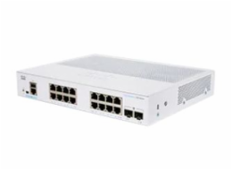 Cisco CBS350-16T-E-2G Cisco switch CBS350-16T-E-2G, 16xGbE RJ45, 2xSFP, fanless
