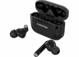 Canyon CNE-CBTHS3 CANYON TWS-3 Bluetooth sportovní sluchátka s mikrofonem, BT V5, nabíjecí pouzdro 300mAh, cerná