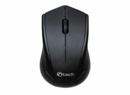 C-TECH myš WLM-07, bezdrátová, 1200DPI, 3 tlačítka, USB nano receiver, černá