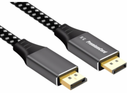 PREMIUMCORD Kabel DisplayPort 1.4 přípojný kabel, kovové a zlacené konektory, 1m