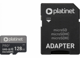 Karta Platinet Pro MicroSDXC 128 GB Class 10 UHS-I/U3 A1  (PMMSDX128UIII)