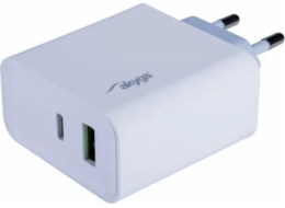 TRX Akyga AK-CH-14 USB nabíječka 220V/ 5-20V/ 45W/ USB-C + USB-A/ PD 3.0/ QC 3.0/ AFC/ FCP/ Apple 2.4A/ PPS/ bílá