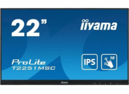 22" LCD iiyama T2251MSC-B1: IPS, FHD, 10P,HDMI,DP