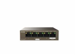 Tenda TEG1105PD Tenda TEG1105PD - 5-port PoE PD Gigabit Ethernet Switch, 1x PoE IN, 4x PoE OUT, Kov, Fanless