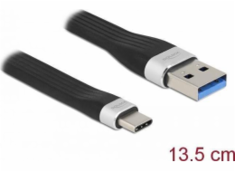 Delock&nbsp;USB&nbsp;3.2&nbsp;Gen&nbsp;2,&nbsp;FPC&nbsp;plochý&nbsp;stuhový&nbsp;kabel,&nbsp;USB&nbsp;Typ-A&nbsp;na&nbsp;USB&nbsp;Type-C,&nbsp;13,5&nbsp;cm,&nbsp;PD&nbsp;3&nbsp;A