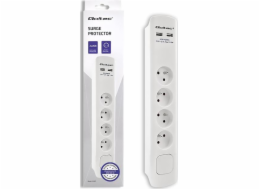 QOLTEC 50282 Surge protector 4 sockets 2 x USB 1.8m White