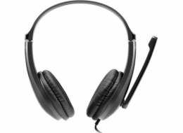 CANYON headset CHSU-1, lehký, USB připojení, černá