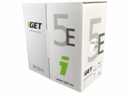 Instalační kabel iGET CAT5E UTP PVC Eca 305m/box, drát, s třídou rena oheň Eca