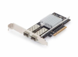 DIGITUS Karta SFP + 10G PCI Express s 2 porty, včetně držáku s nízkým profilem, čipová sada Intel JL82599ES