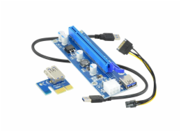 Akyga Riser PCI-E 1x - 16x USB 3.0/55cm/15cm