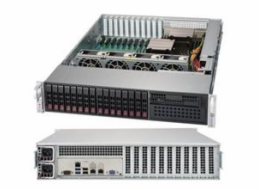 SUPERMICRO 2U chassis 16x 2,5" HS SAS/SATA (4x 8643), 1x 5,25", 2x1000W (80+Titanium)