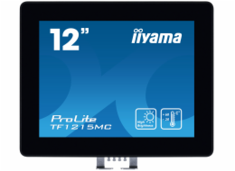 iiyama ProLite TF1215MC-B1 - LED monitor - 12.1" - open frame - dotykový displej - 1024 x 768 - IPS - 540 cd/m? - 1000:1 - 25 ms - HDMI, VGA, DisplayPort - černá