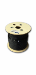 DATACOM S/FTP drát CAT7  PE,Fca  100m, plášť černý  OUTDOOR