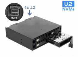 5.25” Wechselrahmen für 4 x 2.5” U.2 NVMe SSD, Einbaurahmen